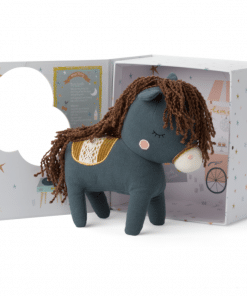 Horse in giftbox Blue – 20 cm