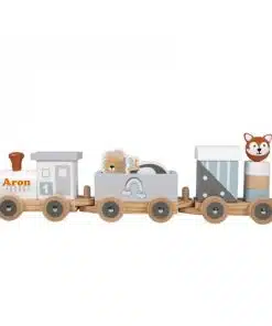 Tryco houten dieren trein met naam