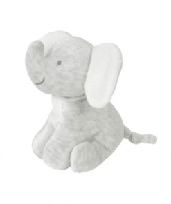 Grijze olifant knuffel in een luxe cadeaudoos.