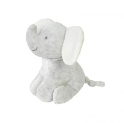 Grijze olifant knuffel in een luxe cadeaudoos.